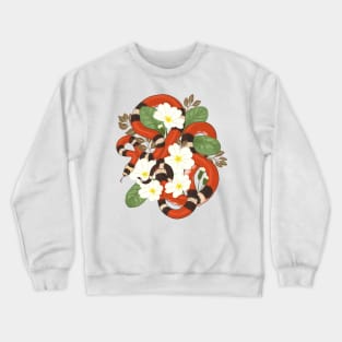 Honduran Milk Snake and Primroses Crewneck Sweatshirt